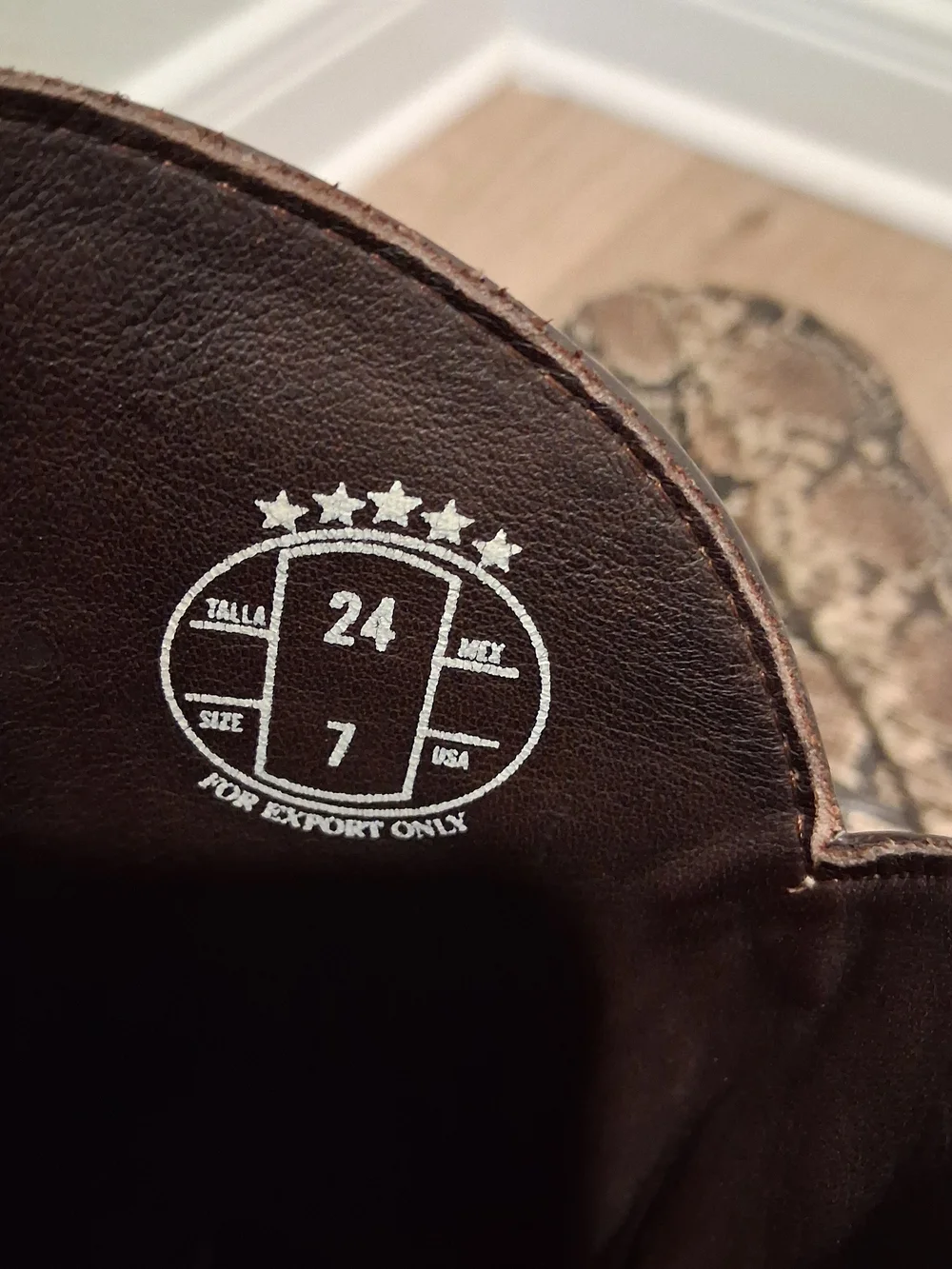 Women’s Brown Snake-Print Western Ankle Boots, Republic of Texas.